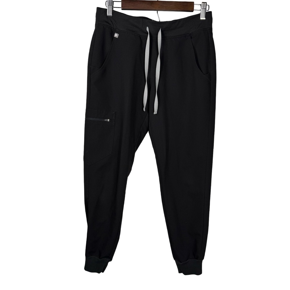 FIGS Zamora Jogger Style Scrub Pants Black Women Small Petite W18SW2005P